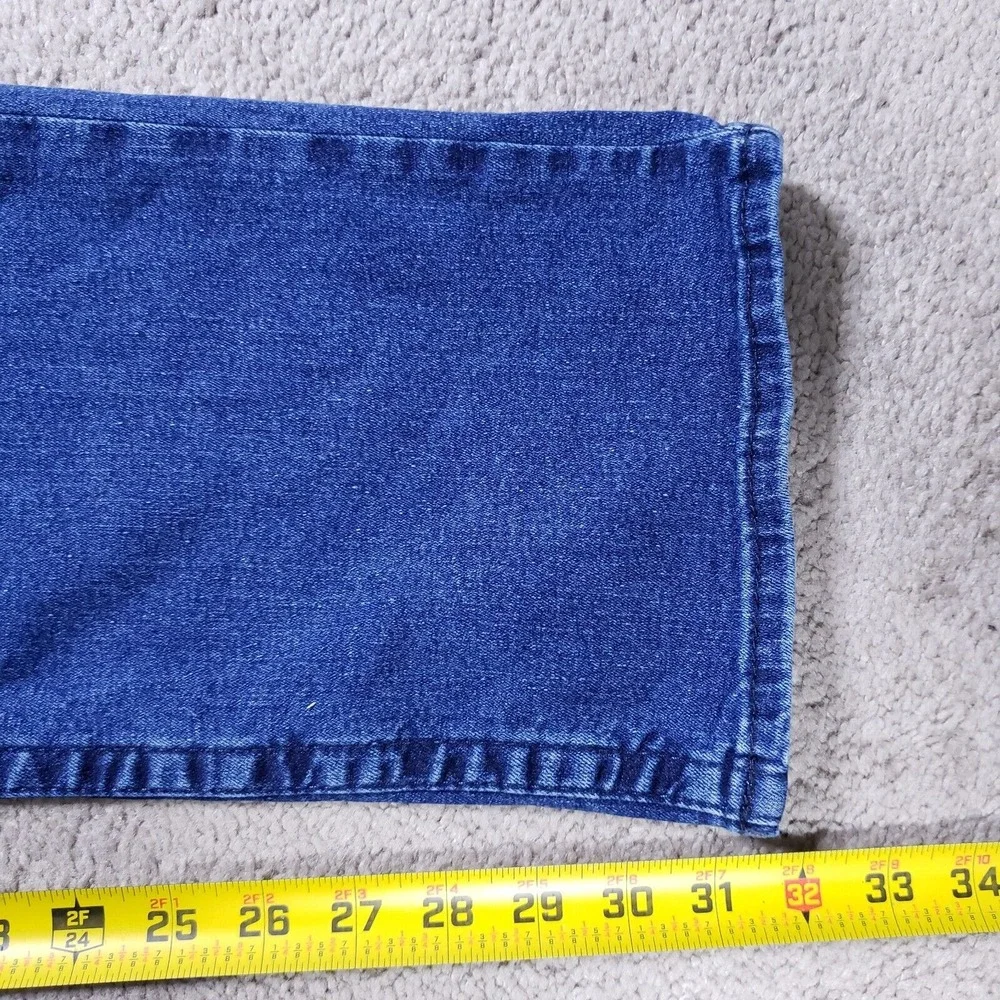 True Religion Jeans Mens 34 (35x32) Blue Ricky Relaxed Straight Med‎ Wash Denim